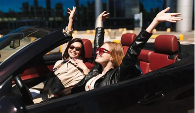 Women in car
